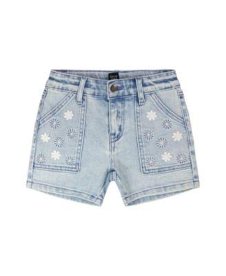 Girls' Embroidered Daisies Denim Shorts - Big Kid by DEUX PAR DEUX