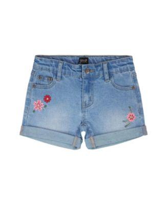 Girls' Embroidery Floral Denim Shorts - Big Kid by DEUX PAR DEUX