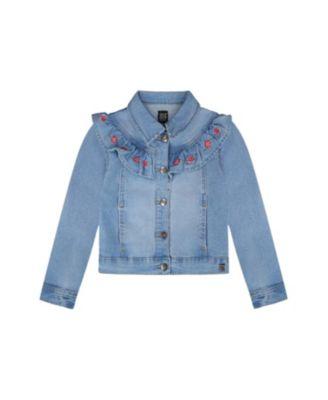 Girls' Embroidery Long Sleeve Denim Jacket - Little Kid by DEUX PAR DEUX