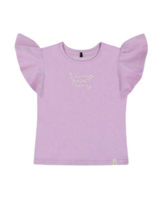 Girls' Flutter Sleeve Top with Print - Big Kid by DEUX PAR DEUX