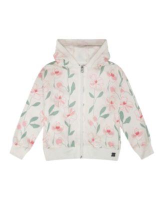Girls' French Terry Flowers Long Sleeve Hoodie - Little Kid by DEUX PAR DEUX
