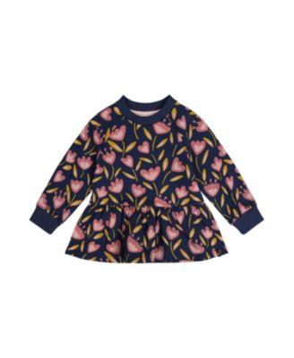 Girls' French Terry Peplum Hem Raglan Sleeve Top - Big Kid by DEUX PAR DEUX
