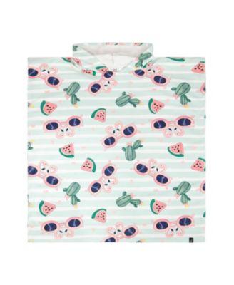 Girls' Hooded Flamingo and Cactus Beach Towel - Big Kid by DEUX PAR DEUX