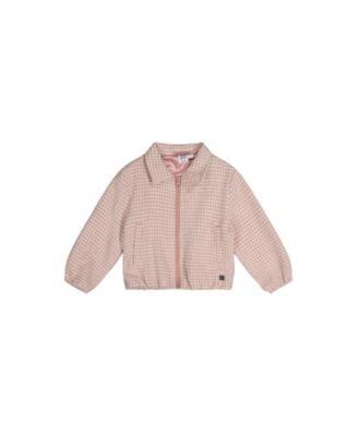 Girls' Houndstooth Preppy Lightweight Bomber Jacket - Little Kid by DEUX PAR DEUX