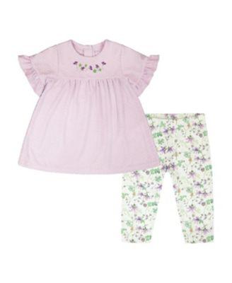 Girls' Jersey Tunic and Cotton Capri Printed Flowers Set - Baby by DEUX PAR DEUX