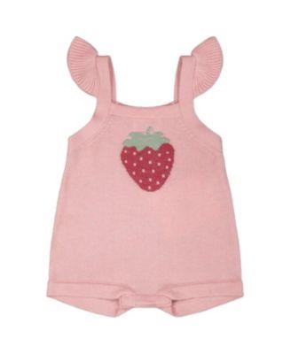Girls' Knit Strawberry Romper - Baby by DEUX PAR DEUX