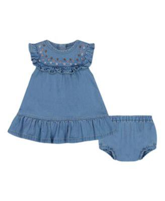 Girls' Light Soft Denim Dress and Bloomer Set - Baby by DEUX PAR DEUX