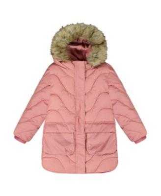 Girls' Long Wavy Quilt Puffy Winter Coat - Little Kid by DEUX PAR DEUX