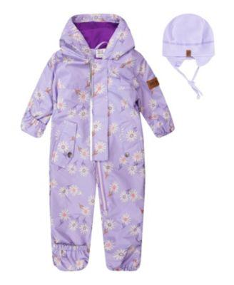 Girls' Mid-Season One-Piece Daisy Print Outerwear with Hat - Baby by DEUX PAR DEUX