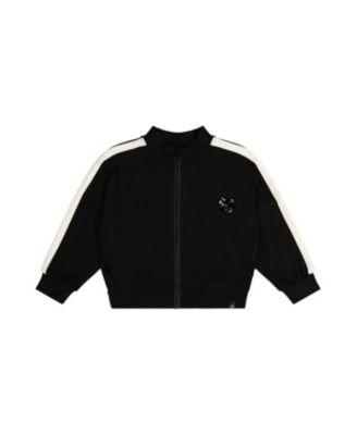 Girls' Milano Stripe Sleeve Sequin Heart Jacket - Big Kid by DEUX PAR DEUX