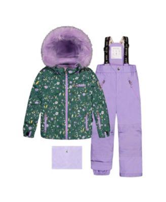 Girls' Mini Flower Play Jacket & Reinforced Pants Two Piece Snowsuit - Little Kid by DEUX PAR DEUX