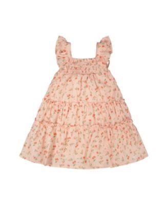 Girls' Multi-Tiered Printed Flowers Dress with Smocking - Baby by DEUX PAR DEUX