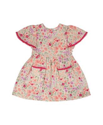 Girls' Muslin Short Sleeve Flowers Dress - Big Kid by DEUX PAR DEUX
