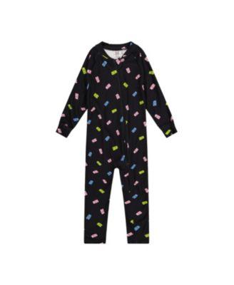Girls' One Piece Gummy Bear Fleece Asymmetric Zip Thermal Underwear - Big Kid by DEUX PAR DEUX