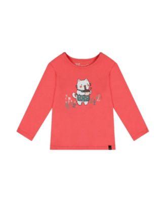 Girls' Organic Cotton Cat Noodle Long Sleeve T-Shirt - Little Kid by DEUX PAR DEUX