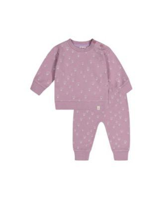 Girls' Organic Cotton Floral Soft Cozy Pants and Long Sleeve Top Set - Baby by DEUX PAR DEUX