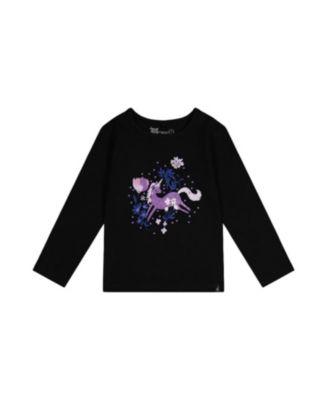 Girls' Organic Cotton Glitter Graphic Jersey T-Shirt - Big Kid by DEUX PAR DEUX