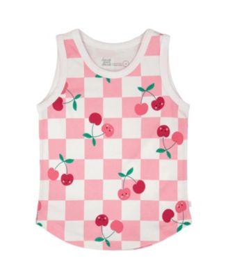 Girls' Organic Cotton Jersey Cherries Sleeveless Tank Top - Big Kid by DEUX PAR DEUX