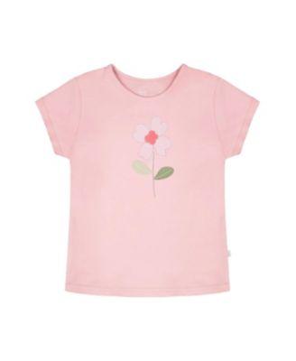 Girls' Organic Cotton Jersey Flower Short Sleeve T-Shirt - Big Kid by DEUX PAR DEUX