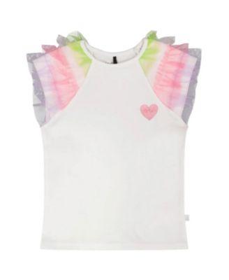 Girls' Organic Cotton Jersey Mesh Short Sleeves T-Shirt - Big Kid by DEUX PAR DEUX
