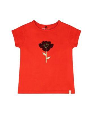 Girls' Organic Cotton Jersey Short Sleeve Flower T-Shirt - Big Kid by DEUX PAR DEUX