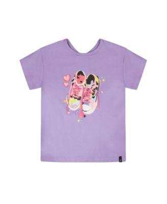 Girls' Organic Cotton Jersey Sneakers Short Sleeve T-Shirt - Big Kid by DEUX PAR DEUX