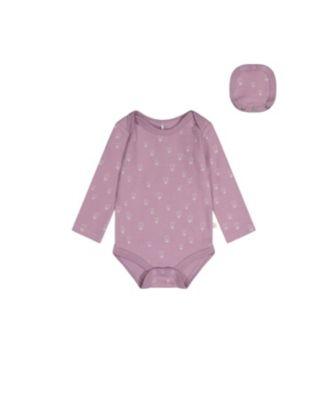 Girls' Organic Cotton Long Sleeve Heart Floral Romper - Baby by DEUX PAR DEUX