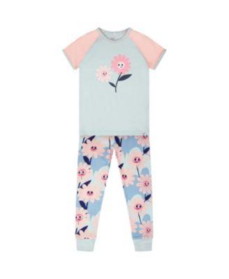 Girls' Organic Cotton Smiling Flower Two-Piece Pyjama Set - Big Kid by DEUX PAR DEUX