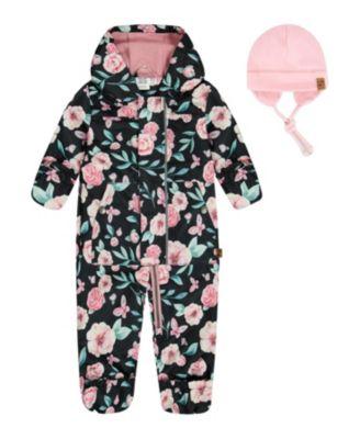 Girls' Printed Mid-Season One-Piece Outerwear with Hat - Baby by DEUX PAR DEUX