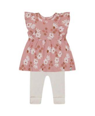 Girls' Printed Muslin Tunic and Rib Leggings Set - Baby by DEUX PAR DEUX