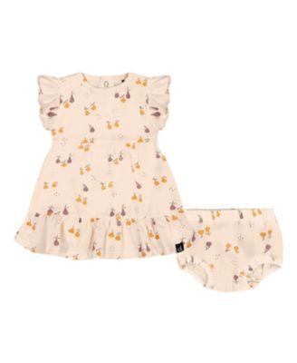 Girls' Printed Organic Cotton Dress and Bloomer Set - Baby by DEUX PAR DEUX