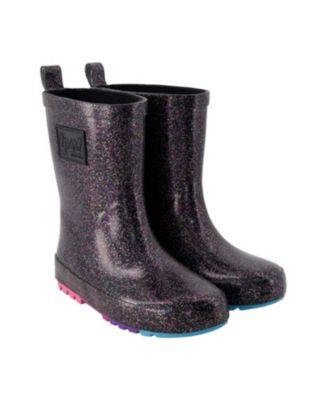 Girls' Rain Boots in Glitter Natural Rubber - Toddler by DEUX PAR DEUX