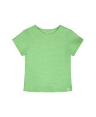 Girls' Relaxed Straight Fit Crinkle Jersey Short Sleeve T-Shirt - Baby by DEUX PAR DEUX