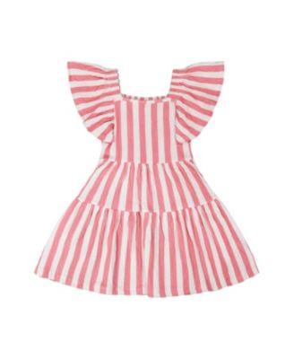 Girls' Short Sleeve Crinkle Jersey Stripes Dress - Big Kid by DEUX PAR DEUX
