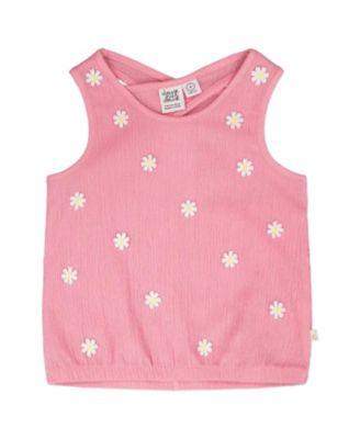 Girls' Sleeveless Crinkle Jersey Tank Top - Big Kid by DEUX PAR DEUX