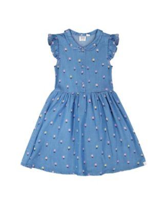 Girls' Sleeveless Flower Button Down Dress - Little Kid by DEUX PAR DEUX