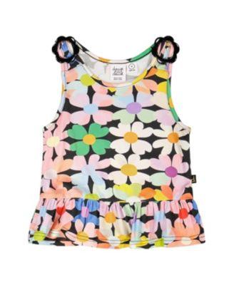 Girls' Sleeveless Jersey Flowers Tank Top - Big Kid by DEUX PAR DEUX