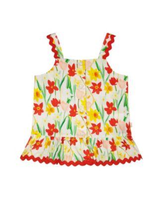 Girls' Sleeveless Viscose Daffodil Top - Little Kid by DEUX PAR DEUX