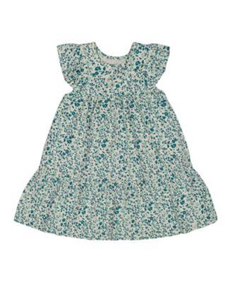 Girls' Small Flowers Printed Organic Cotton Dress - Little Kid by DEUX PAR DEUX