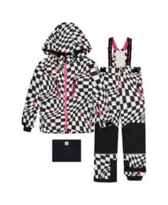 Girls' Teknik Expandable Sleeve Fleece Lined Two Piece Jacket & Pants Snowsuit - Little Kid by DEUX PAR DEUX