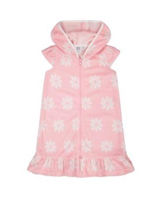 Girls' Terry Cloth Beach Hoodie Flowers Dress - Little Kid by DEUX PAR DEUX