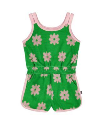 Girls' Terry Cloth Sleeveless Flowers Jumpsuit - Little Kid by DEUX PAR DEUX