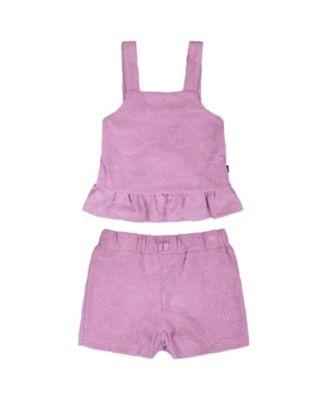 Girls' Terry Sleeveless Tank Top with Elastic Waist Shorts Set - Little Kid by DEUX PAR DEUX