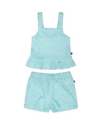 Girls' Terry Tank Top with Ruffle Hem Shorts Set - Little Kid by DEUX PAR DEUX