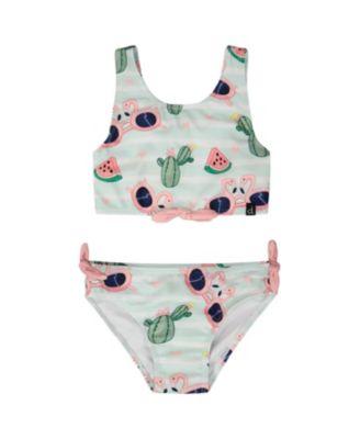 Girls' Two-Piece Flamingo and Cactus Swimsuit - Little Kid by DEUX PAR DEUX