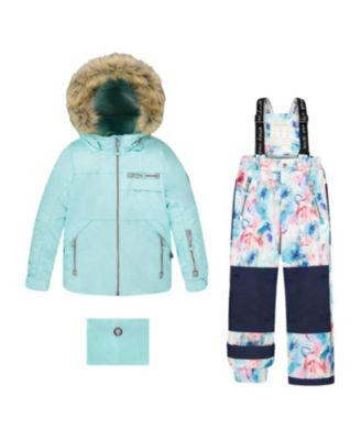 Girls' Two-Piece Floral Play Snowsuit - Big Kid by DEUX PAR DEUX