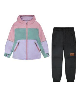 Girls' Two-Piece Mid-Season Colorblock Outerwear Set - Little Kid by DEUX PAR DEUX