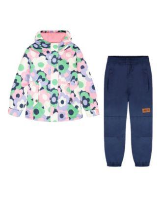 Girls' Two-Piece Mid-Season Flowers Outerwear Set - Little Kid by DEUX PAR DEUX