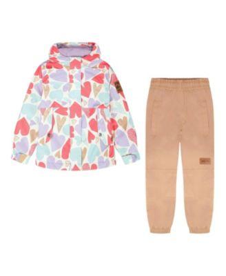 Girls' Two-Piece Mid-Season Heart Outerwear Set - Little Kid by DEUX PAR DEUX