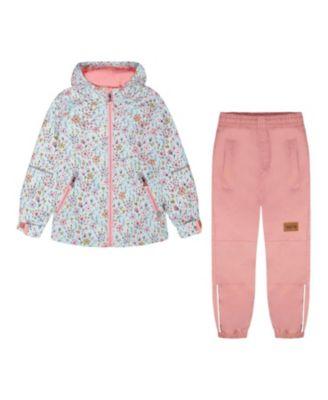 Girls' Two-Piece Mid-Season Mini Flower Outerwear Set - Little Kid by DEUX PAR DEUX